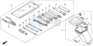 NX650 500 DOMINATOR drawing TOOLS/TOOL BOX