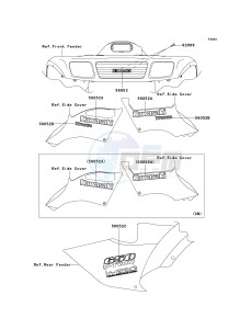 KVF 650 B [PRAIRIE 650 4X4 ADVANTAGE CLASSIC] (B1) [PRAIRIE 650 4X4 ADVANTAGE CLASSIC] drawing DECALS