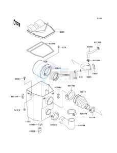 KAF 300 C [MULE 550] (C1-C5) [MULE 550] drawing AIR CLEANER