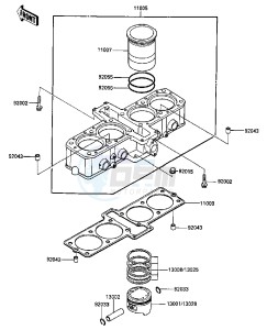 ZX 600 A [NINJA 600] (A1-A2) [NINJA 600] drawing CYLINDER_PISTONS -- E_NO.037153-- -