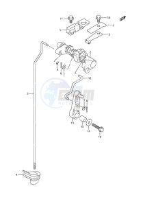 DF 25 V-Twin drawing Clutch Shaft Remote Control