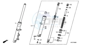 XL125VA E / MKH drawing FRONT FORK