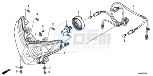 CBR125RD CBR125R E drawing HEADLIGHT