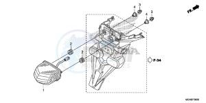 VFR1200XE CrossTourer - VFR1200X 2ED - (2ED) drawing TAILLIGHT