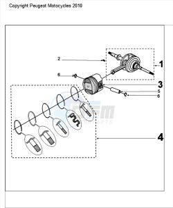 DJANGO 50 4T ALLURE drawing CRANKSHAFT AND PISTON