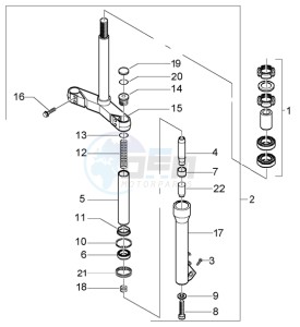 X9 125 Evolution drawing Fork