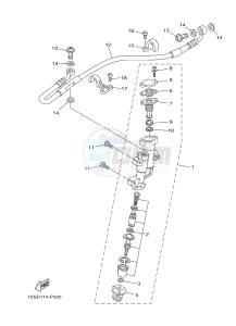 YZ250 (1SSD 1SSE 1SSF 1SSG 1SSG) drawing REAR MASTER CYLINDER