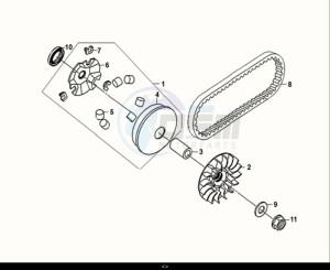 FIDDLE IV 125 LC ABS (XG12WW-EU) (M0) drawing MOVABLE DRIVE FACE ASSY