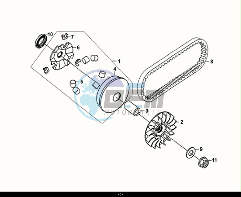 MOVABLE DRIVE FACE ASSY