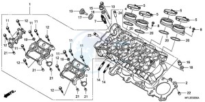 CBR1000RRA France - (F / CMF HRC) drawing CYLINDER HEAD