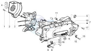 Fly 50 2t drawing Trasmission cover - Scrool cover