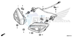 TRX250TEE FOURTRAX RECON ES Europe Direct - (ED) drawing HEADLIGHT