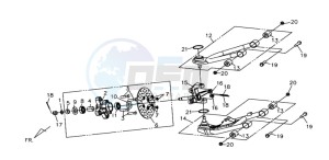 QUAD LANDER 300S drawing REAR FORK SUSPENSION