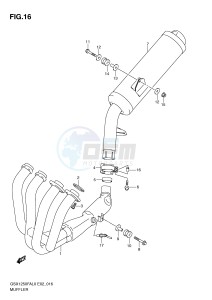 GSX1250FA (E2) drawing MUFFLER