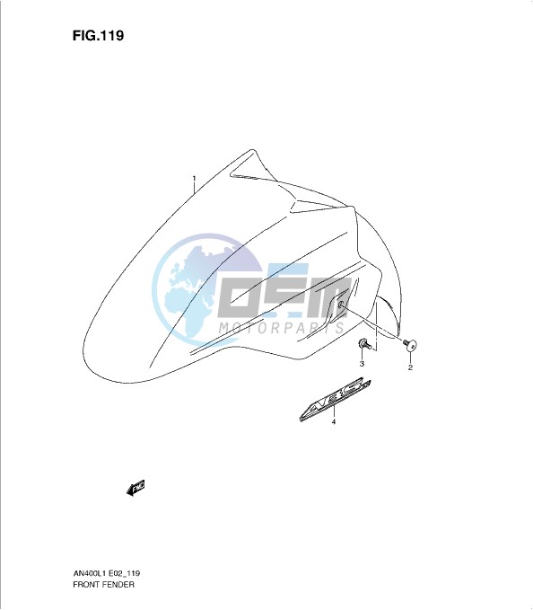 FRONT FENDER (AN400AL1 E19)