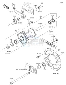 KX65 KX65AFF EU drawing Rear Hub