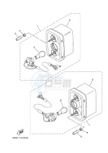 YXE700E YXE70WPHG WOLVERINE R-SPEC EPS HUNTER (2MB7) drawing TAILLIGHT