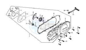 GTS 125 EURO 3 drawing CRANKCASE COVER LEFT