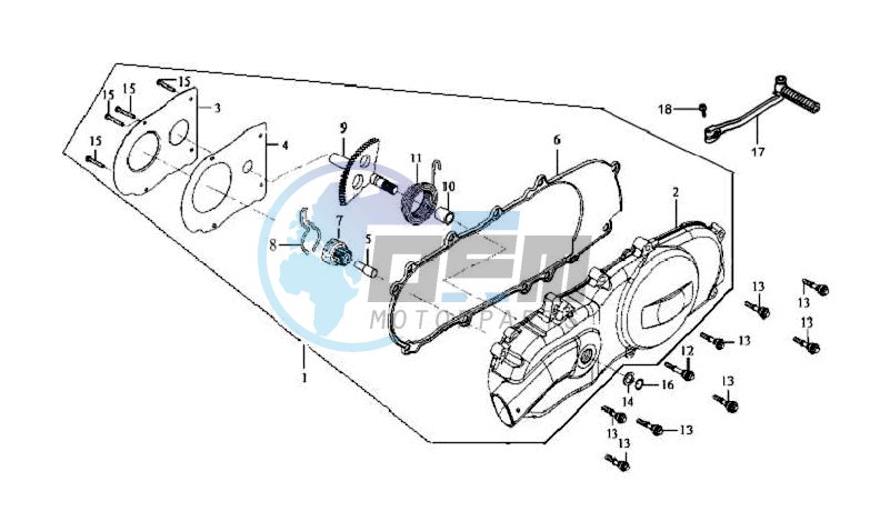 CRANKCASE COVER LEFT