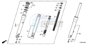 SH300A9 UK - (E / ABS MKH TBX) drawing FRONT FORK