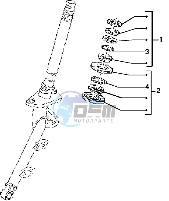 Steering bearing ball tracks