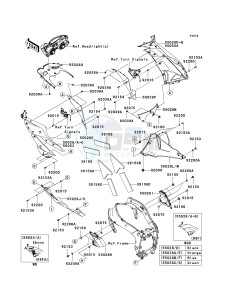 ZX 600 R [NINJA ZX-6R MONSTER ENERGY] (R9FA) R9F drawing COWLING LOWERS