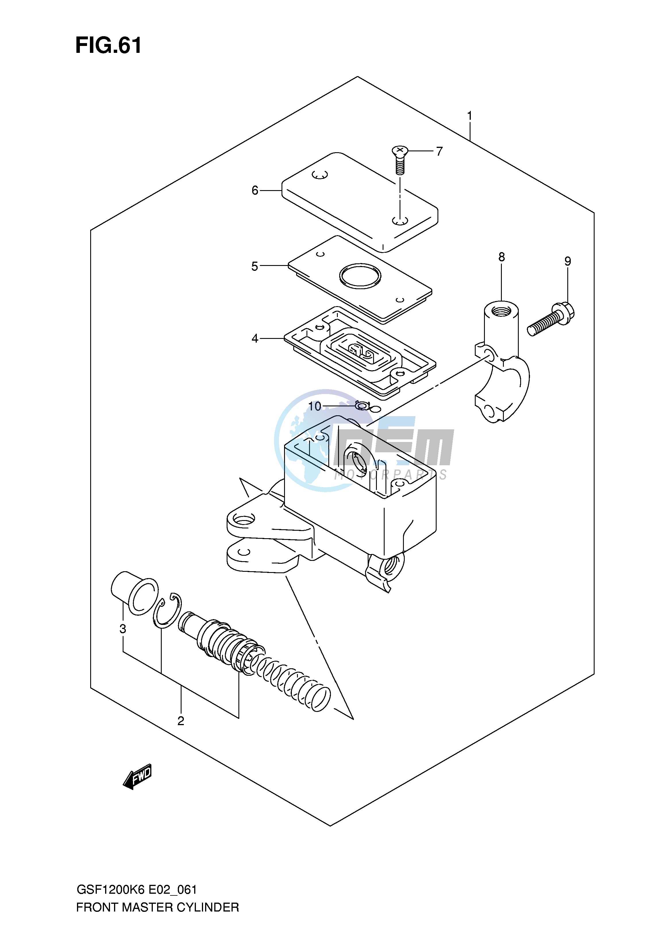 FRONT MASTER CYLINDER (GSF1200K6 AK6)