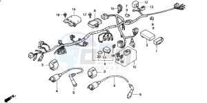 CB250 drawing WIRE HARNESS/ IGNITION COIL