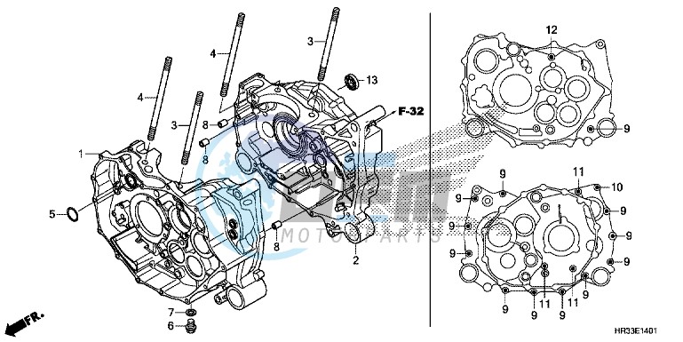 CRANKCASE (TRX420FE1/FM1/FM2/TE1/TM1)