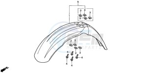 CR250R drawing FRONT FENDER