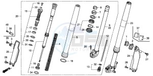 CRF250X drawing FRONT FORK