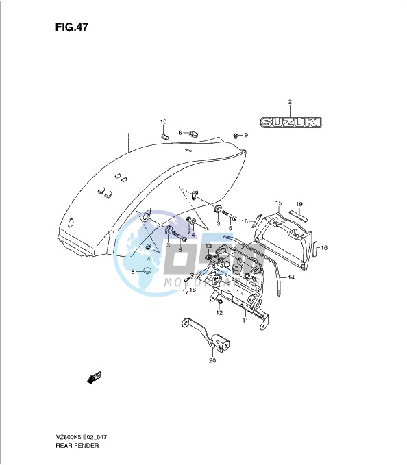 REAR FENDER (VZ800)