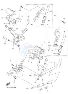 XVS950CU XVS950R ABS XV950 R-SPEC (2DXL) drawing STAND & FOOTREST