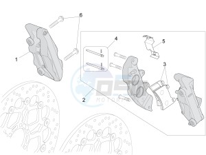 California 1400 Custom ABS 1380 WEG drawing Pinza freno anteriore