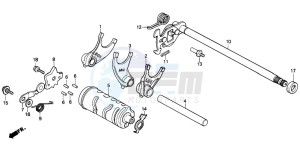 CB250 NIGHTHAWK drawing GEARSHIFT DRUM