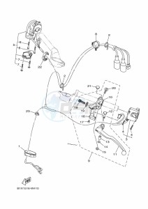 YZF320-A (B2X4) drawing HANDLE SWITCH & LEVER