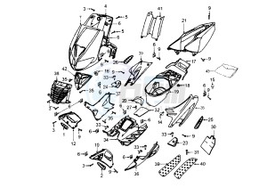 X RACE - 50 cc drawing BODY