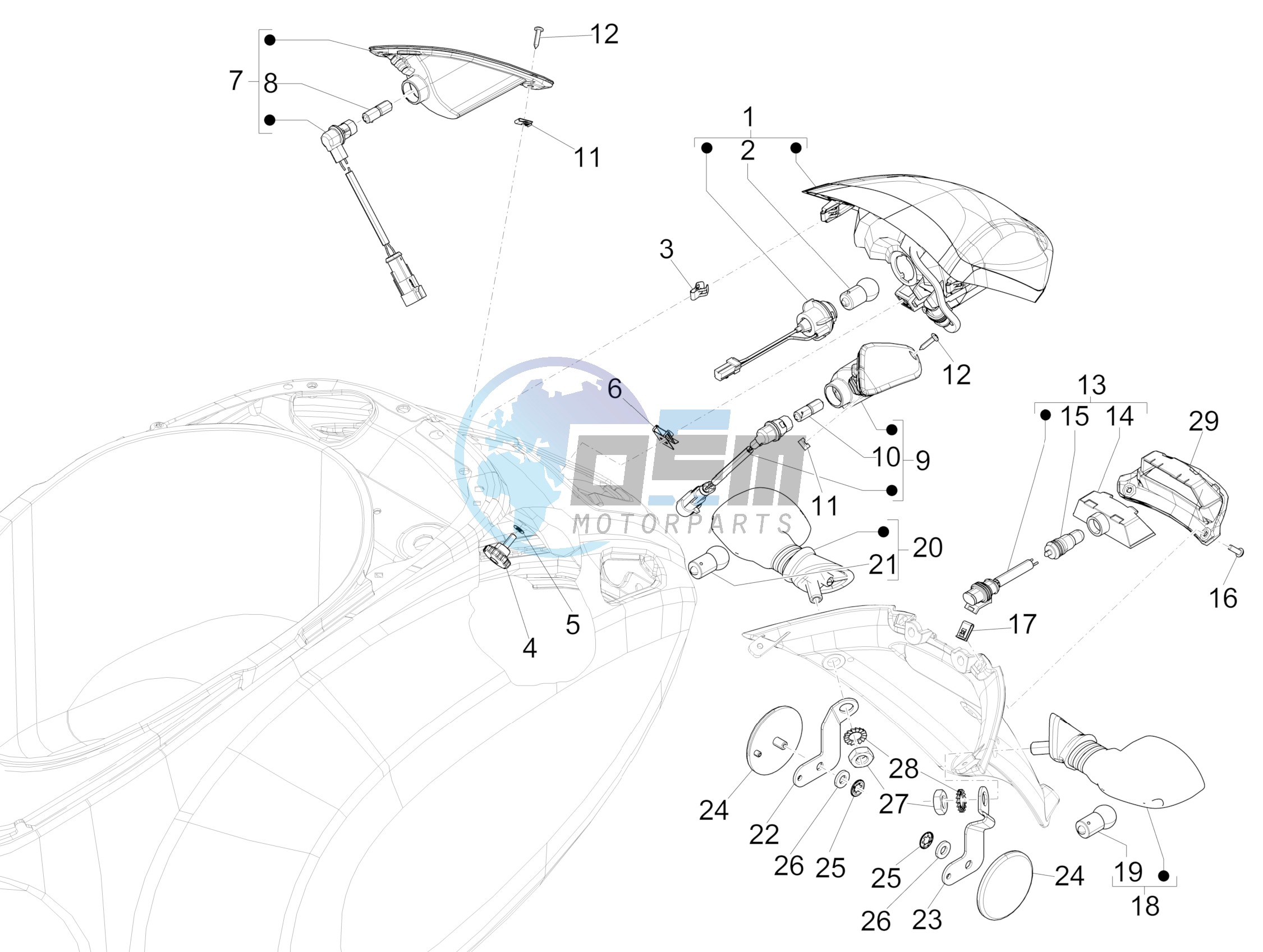 Rear headlamps - Turn signal lamps