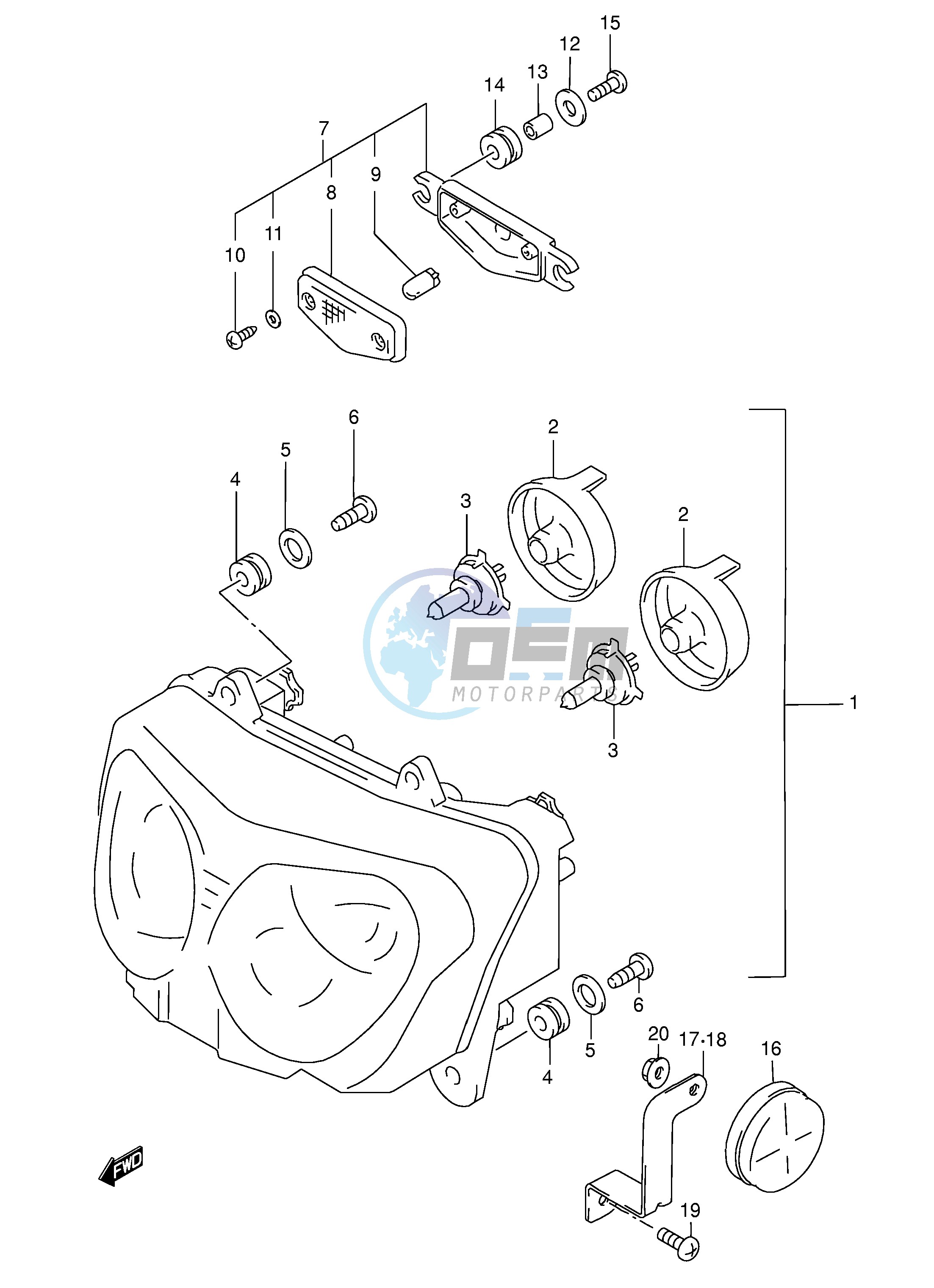 HEADLAMP (MODEL K3 E24)