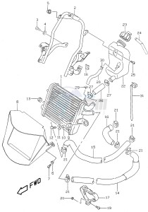 AY50 (V-W-X-Y) katana drawing RADIATOR (model  AY50WR K1)