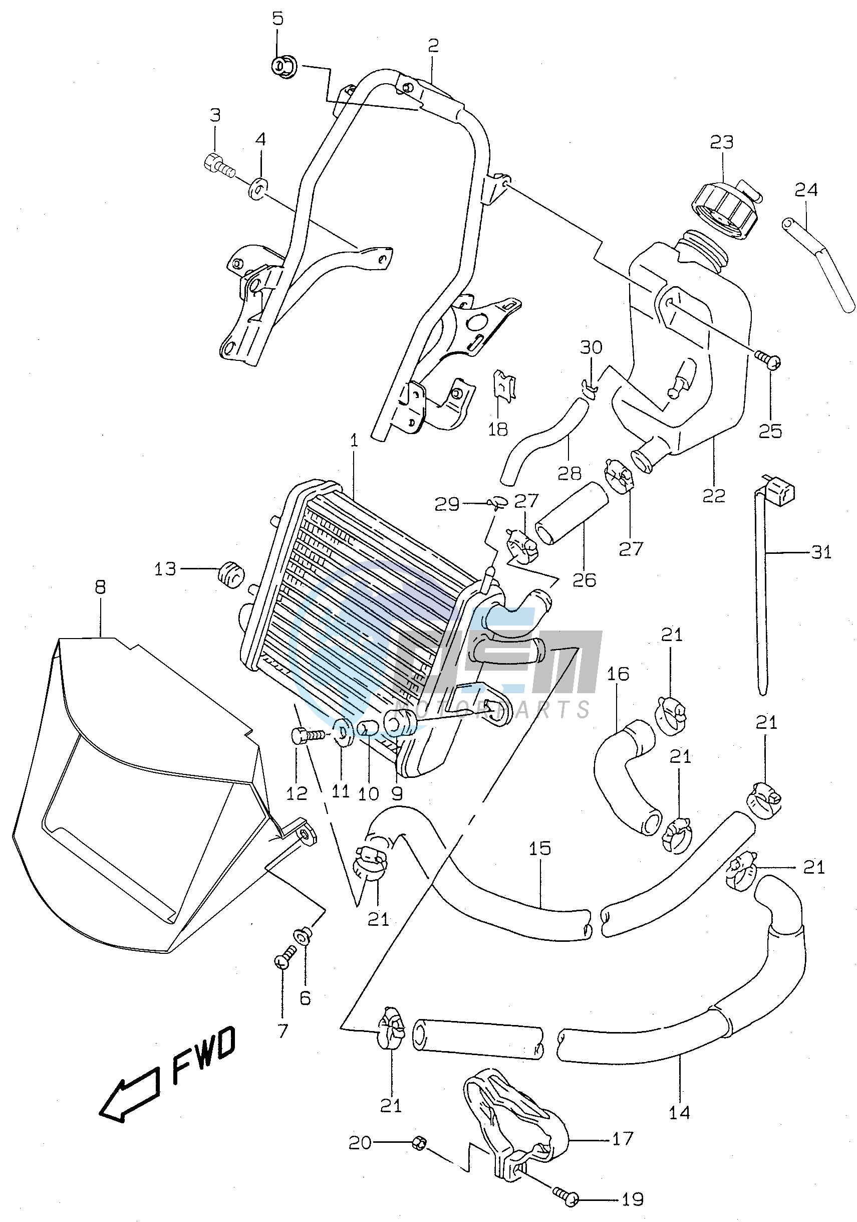 RADIATOR (model  AY50WR K1)