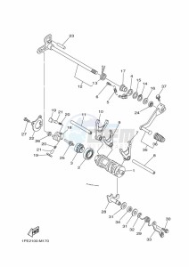 YFM700R (BCXS) drawing SHIFT CAM & FORK