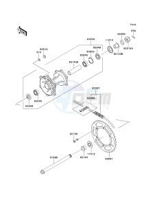 KLX 250 H [KLX250S] (H6F-H7F) H7F drawing REAR HUB