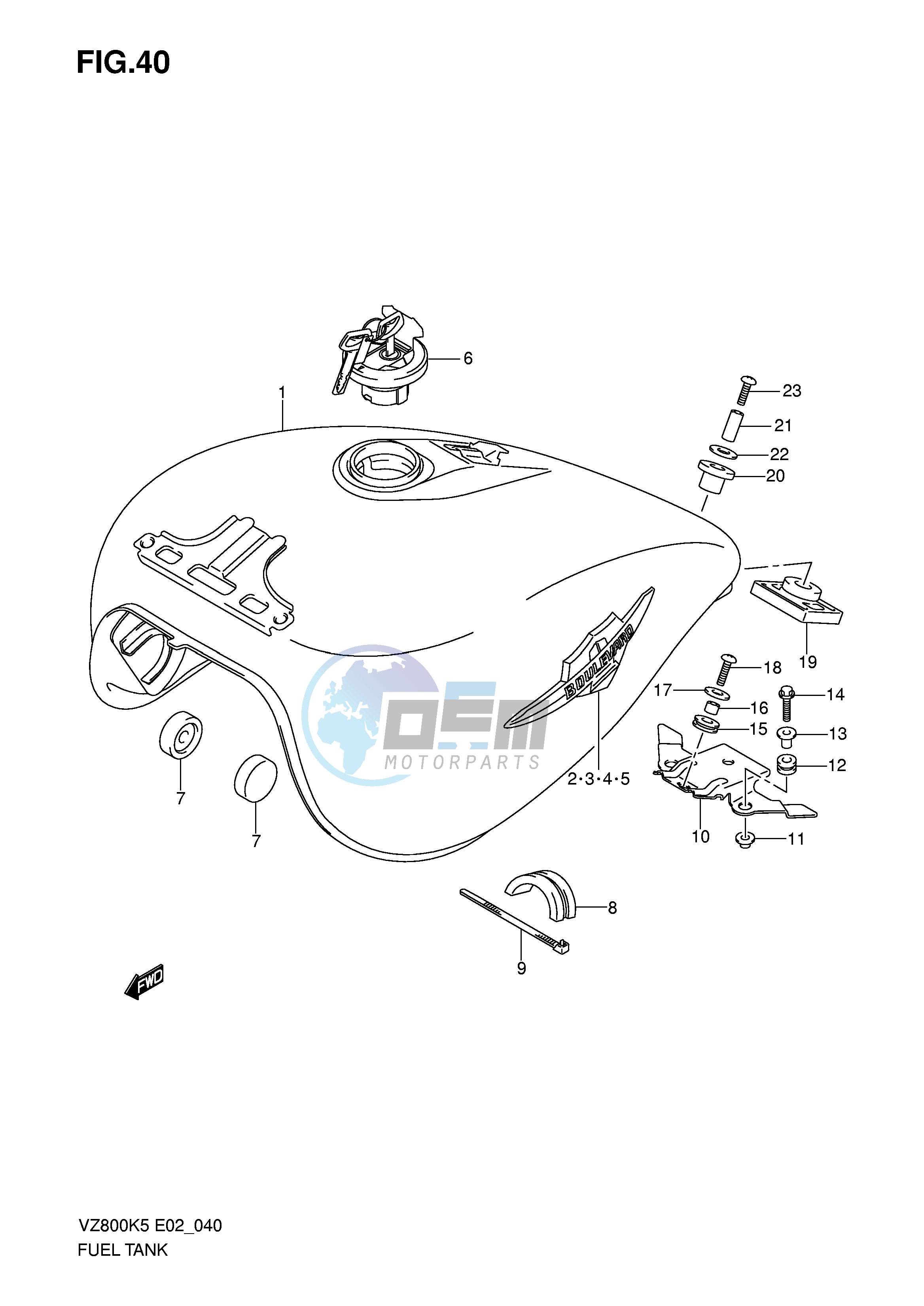 FUEL TANK (MODEL K5 K6)