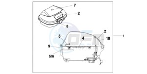 CBF1000T9 F / ABS CMF drawing 45L TOP BOX T TYPE FOP ONLY