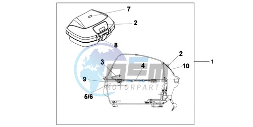 45L TOP BOX T TYPE FOP ONLY