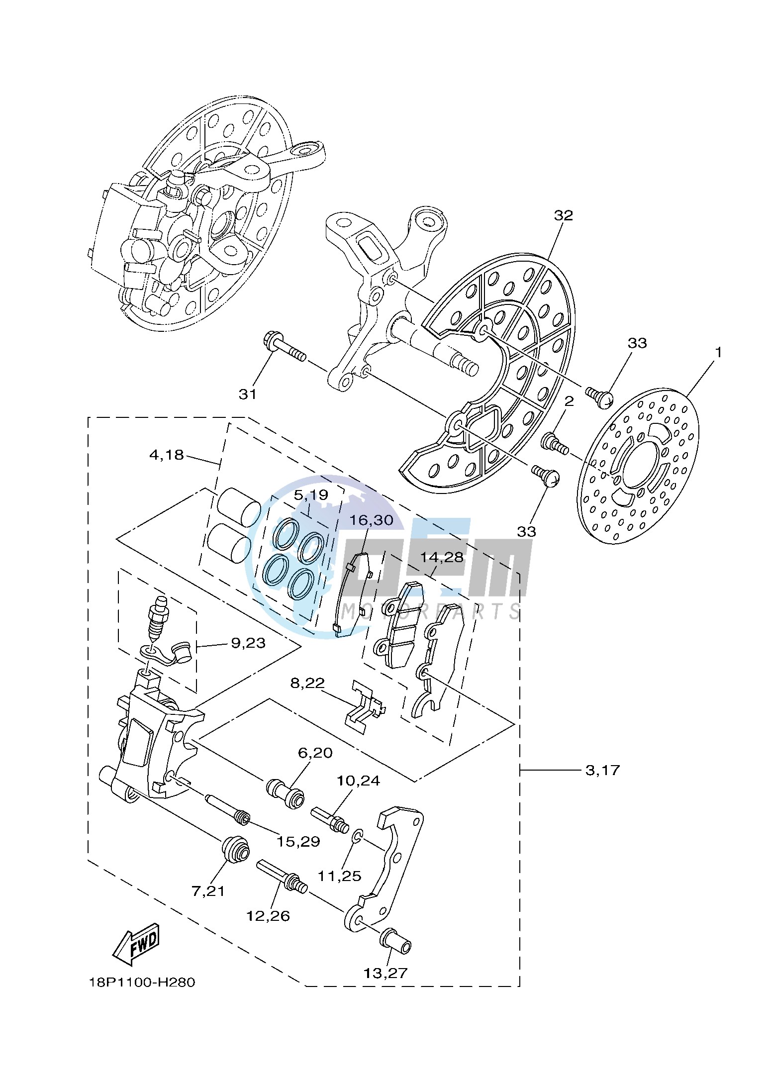 FRONT BRAKE CALIPER