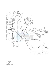 YFM250R YFM25RB RAPTOR 250 (1BTG 1BTH 1BTJ) drawing STEERING HANDLE & CABLE