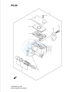 GSF650/S drawing FRONT MASTER CYLINDER (SEE NOTE)