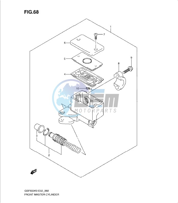 FRONT MASTER CYLINDER (SEE NOTE)